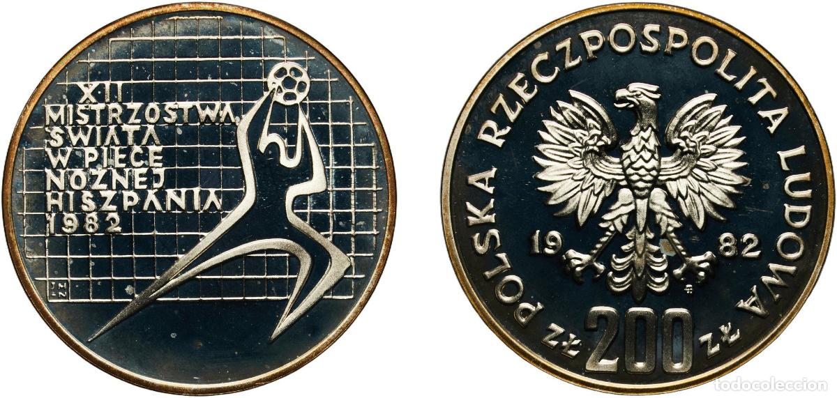 Material numism&aacute;tico: Poland People's Republic 1982 MW 200 Zlotys (World Soccer Championship Games in Spain) Silver (.750