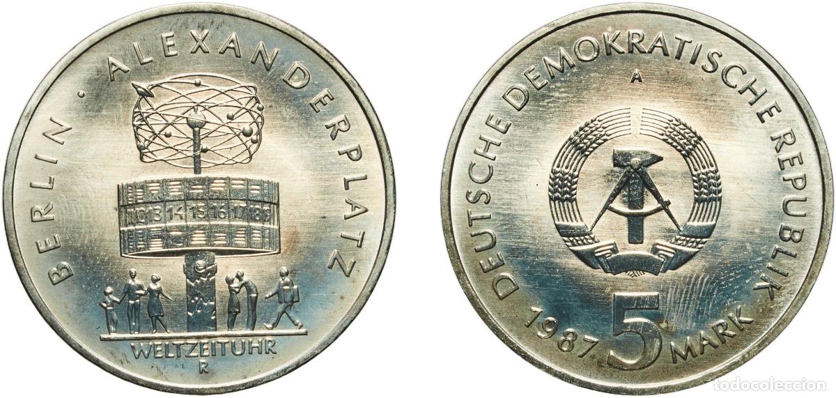 Material numism&aacute;tico: Germany German Democratic Republic Democratic republic 1987 A 5 Mark (750 years Berlin - Alexanderp
