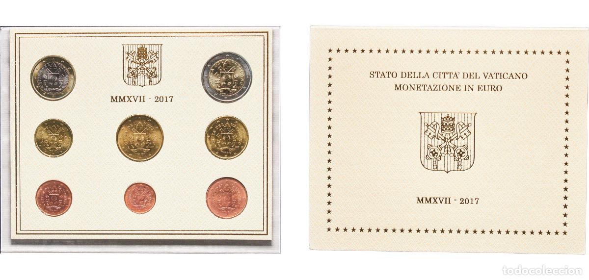 Material numism&aacute;tico: Vatican City 2017 R Euro set with 8 coins - Francis Bimetallic: nickel brass clad nickel centre in