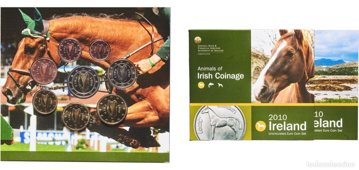 Material numism&aacute;tico: Ireland Republic 2010 Euro set with 8 coins (2nd map) Bimetallic: nickel brass clad nickel centre i