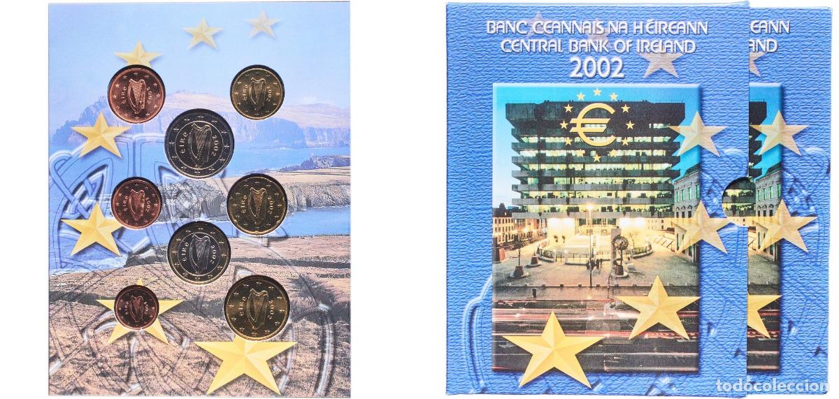 Material numism&aacute;tico: Ireland Republic 2002 Euro set with 8 coins (1st map) Bimetallic: nickel brass clad nickel centre i