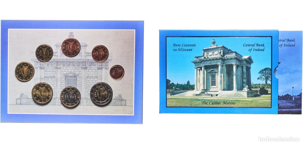 Material numism&aacute;tico: Ireland Republic 2003 Euro set with 8 coins (1st map) Bimetallic: nickel brass clad nickel centre i
