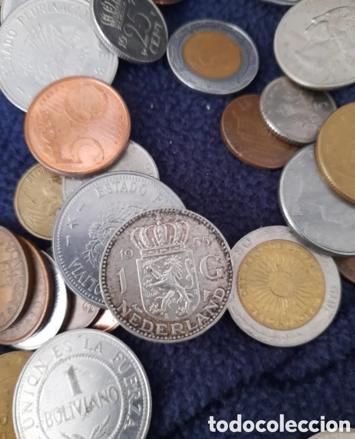 Material numism&aacute;tico: Lote 56 Monedas Mundo Plata + Error Raro - Foto 2
