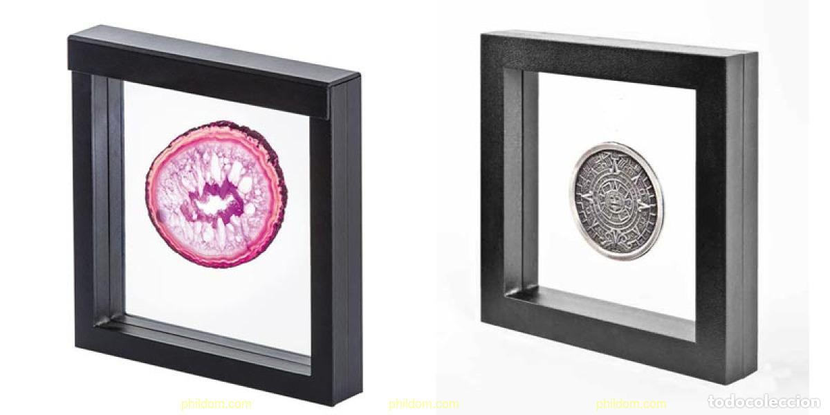 Material numism&aacute;tico: Lindner Marco NIMBUS (150x150x25). Dise&ntilde;o negro.