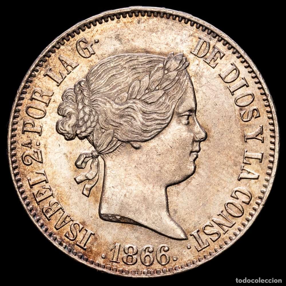 Material numism&aacute;tico: Isabel II (1833-1868). 1 escudo. 1866. Madrid. (Cal-564). Ag. 12,86 gramos. EBC.