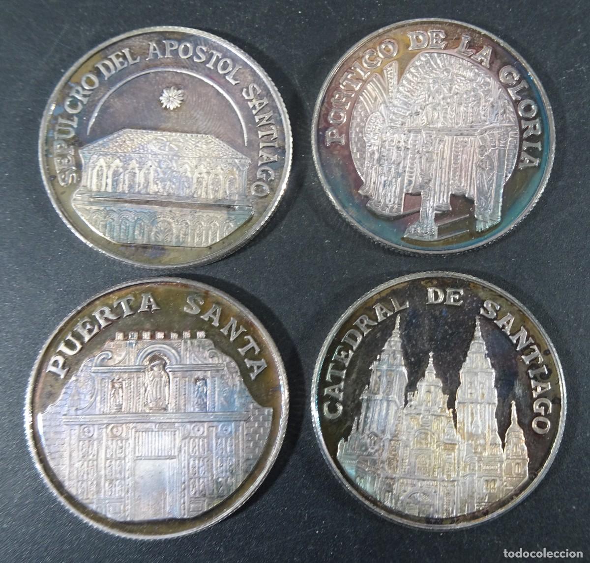 Material numism&aacute;tico: SET ESTUCHE, COLECCION 4 MONEDAS PLATA 999/000 , A&Ntilde;O JUBILAR COMPOSTELANO, 1999, VER FOTOS