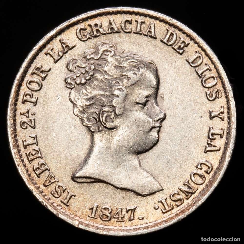 Material numism&aacute;tico: Isabel II (1833-1868). 1 real. 1847. Madrid. CL. (Cal-299). Ag. 1,51 g. EBC-/MBC+.