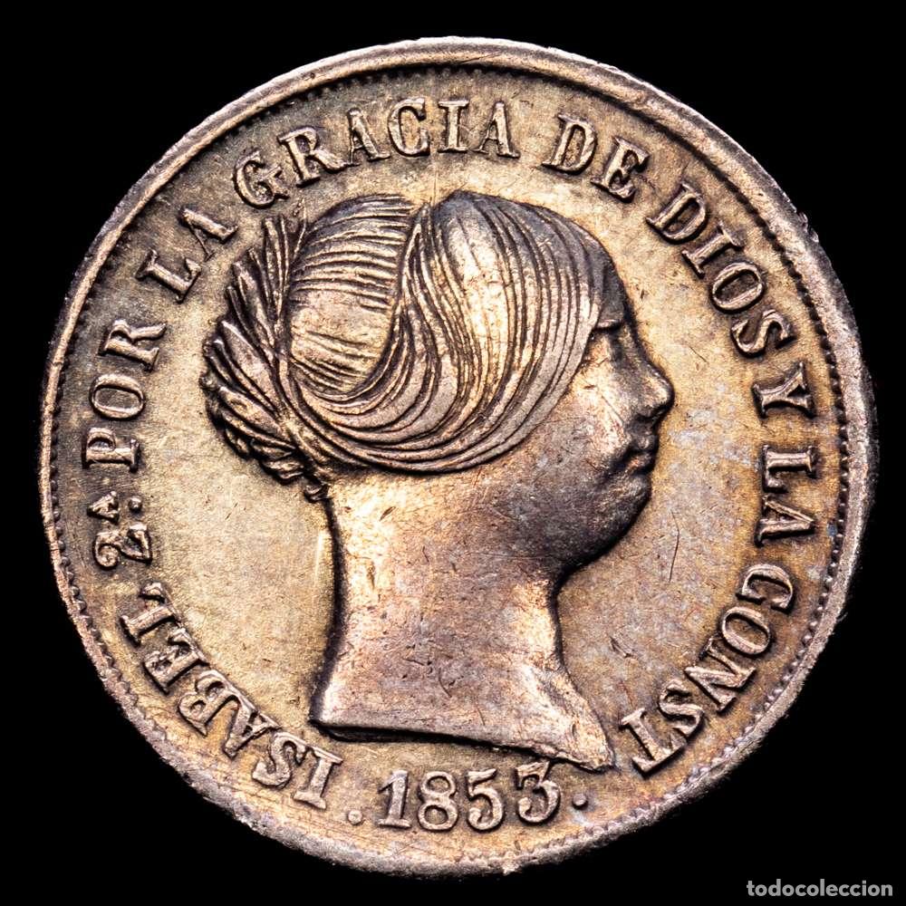 Material numism&aacute;tico: Isabel II (1833-1868). 2 reales. 1853. Sevilla. (Cal-391). Ag. 2,55 gramos. MBC+. Suave p&aacute;tina.