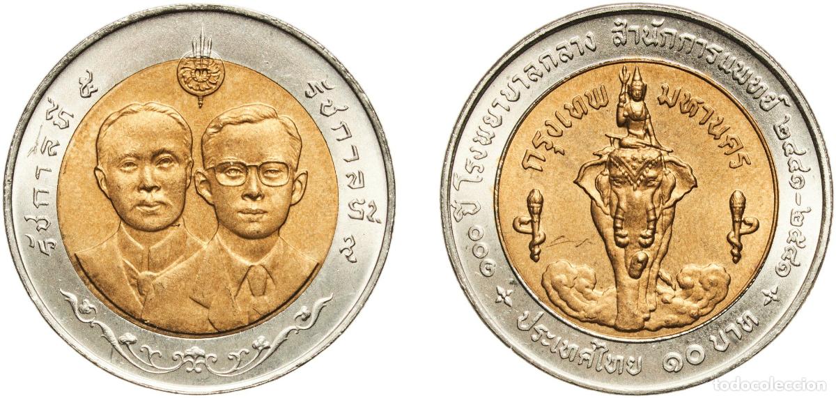 Material numism&aacute;tico: Thailand Kingdom BE2541 (1998) 10 Baht - Rama IX (Klang Hospital) Bimetallic (2000000) 8.53g UNC Y