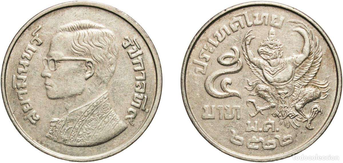 Material numism&aacute;tico: Thailand Kingdom BE 2522 (1979) 5 Baht - Rama IX Copper-nickel clad copper (72740000) 12.05g UNC Y