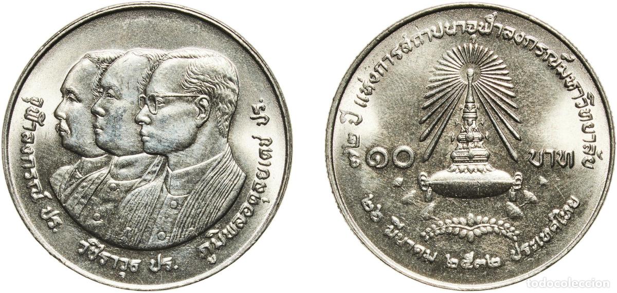 Material numism&aacute;tico: Thailand Kingdom BE 2532 (1989) 10 Baht - Rama IX (Chulalongkorn University) Nickel (500000) 15g UN