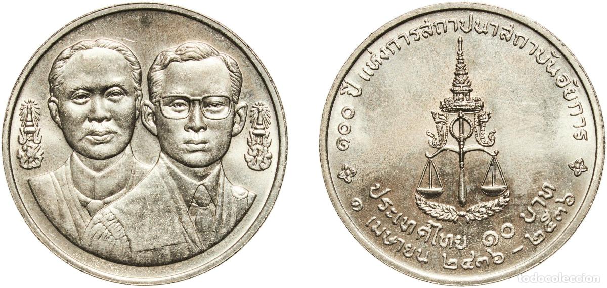 Material numism&aacute;tico: Thailand Kingdom BE 2536 (1993) 10 Baht - Rama IX (Attorney General's Office) Copper-nickel (700000