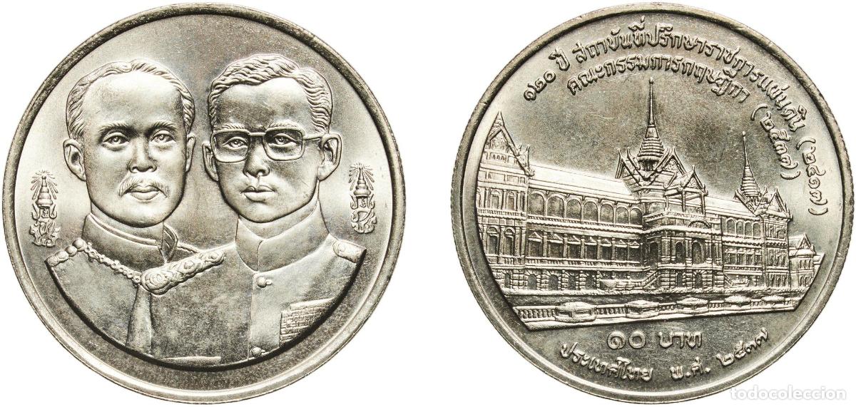 Material numism&aacute;tico: Thailand Kingdom BE 2537 (1994) 10 Baht - Rama IX (Privy Council and Council of State) Copper-nicke