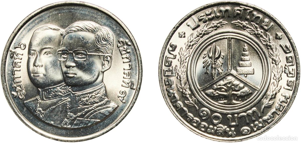 Material numism&aacute;tico: Thailand Kingdom BE 2528 (1985) 10 Baht - Rama IX (Government Savings Bank) Nickel (500000) 14.97g