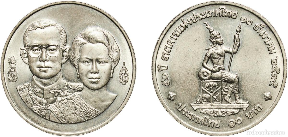 Material numism&aacute;tico: Thailand Kingdom BE 2535 (1992) 10 Baht - Rama IX (Bank of Thailand) Copper-nickel 15g UNC Y 285