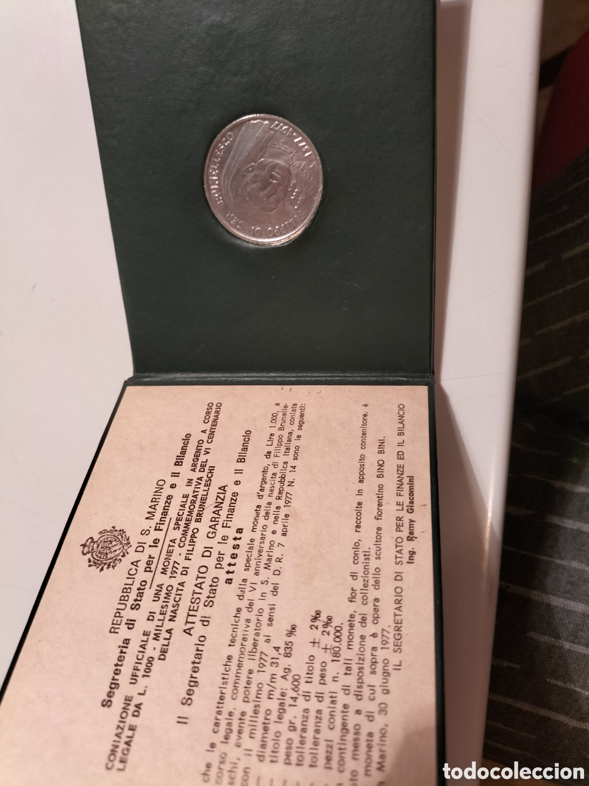 Material numism&aacute;tico: San Marino lire 1000 argento 1977 - Foto 9