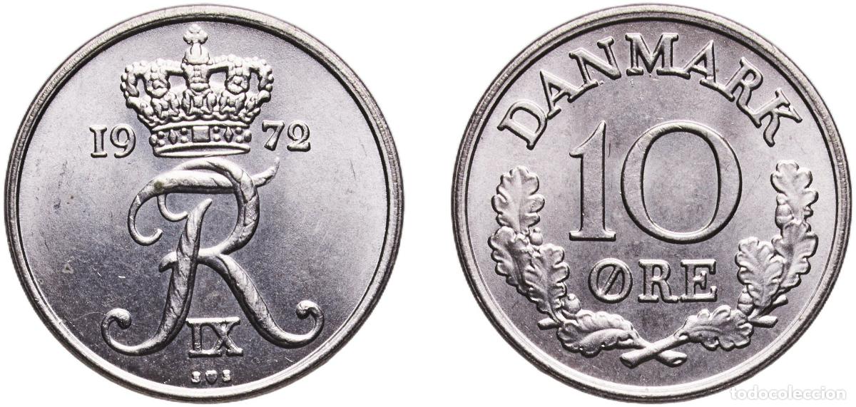 Material numism&aacute;tico: Denmark Kingdom 1972 S&hearts;S 10 &Oslash;re - Frederik IX Copper-nickel (75% Copper, 25% Nickel) Copenhagen Min