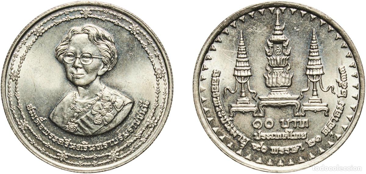 Material numism&aacute;tico: Thailand Kingdom BE 2533 (1990) 10 Baht - Rama IX (Princess Mother Srinagarindra) Copper-nickel (50
