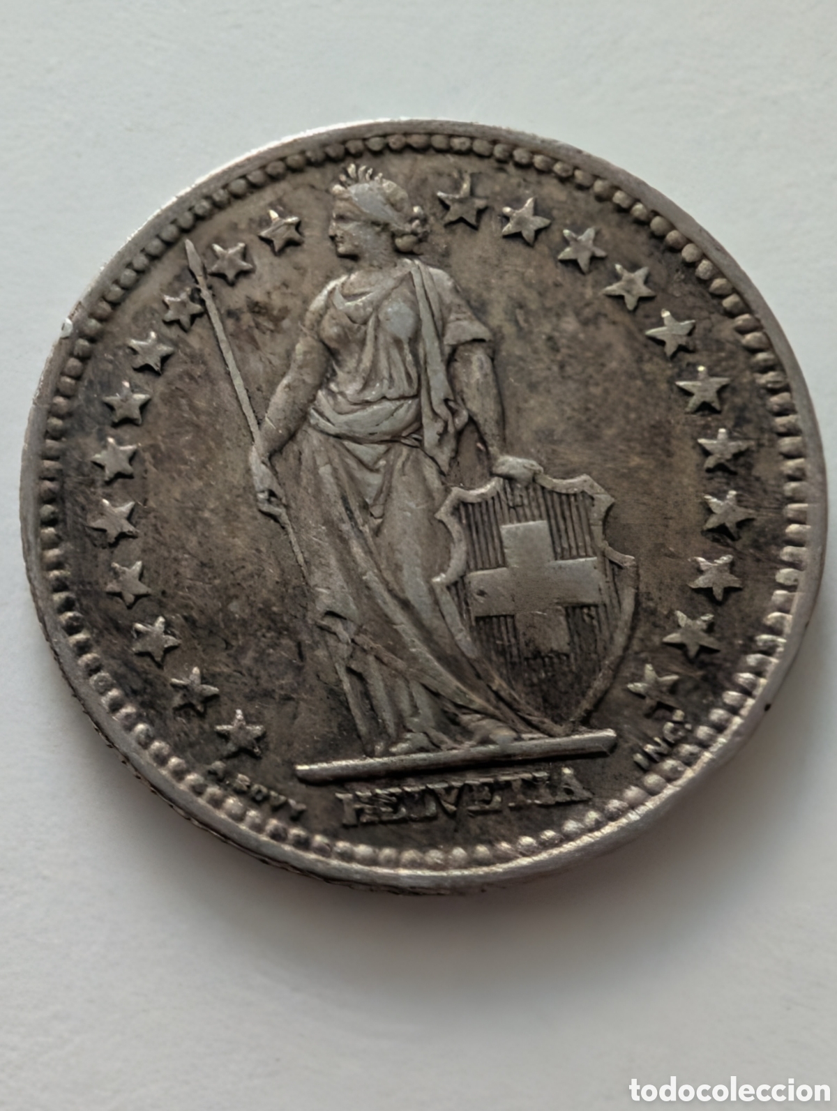 Material numism&aacute;tico: Moneda de Plata de 2 Francos Suizos (1944) - Helvetia