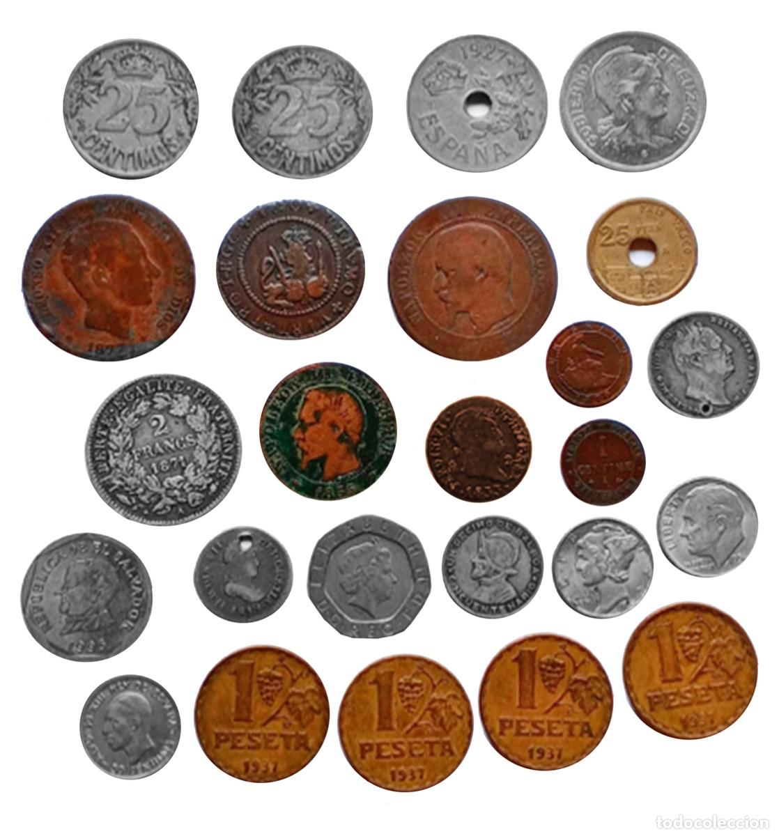 Material numism&aacute;tico: Monedas lote 25 piezas