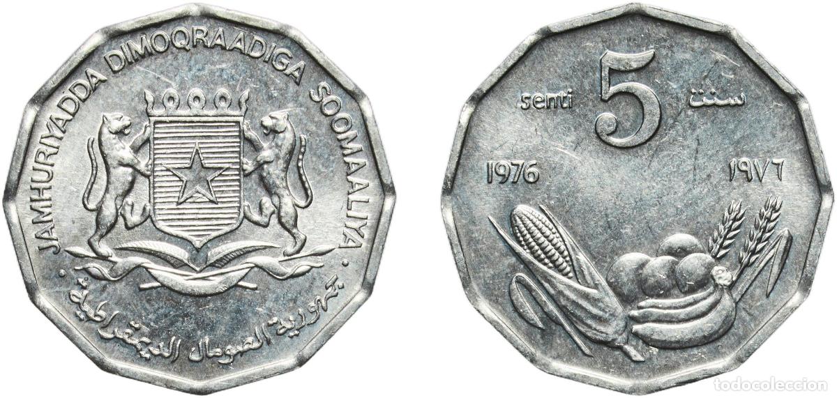 Material numism&aacute;tico: Somalia Democratic Republic 1976 5 Senti (FAO) Aluminium (97.6% Aluminium, 2.4% Magnesium) Royal Mi
