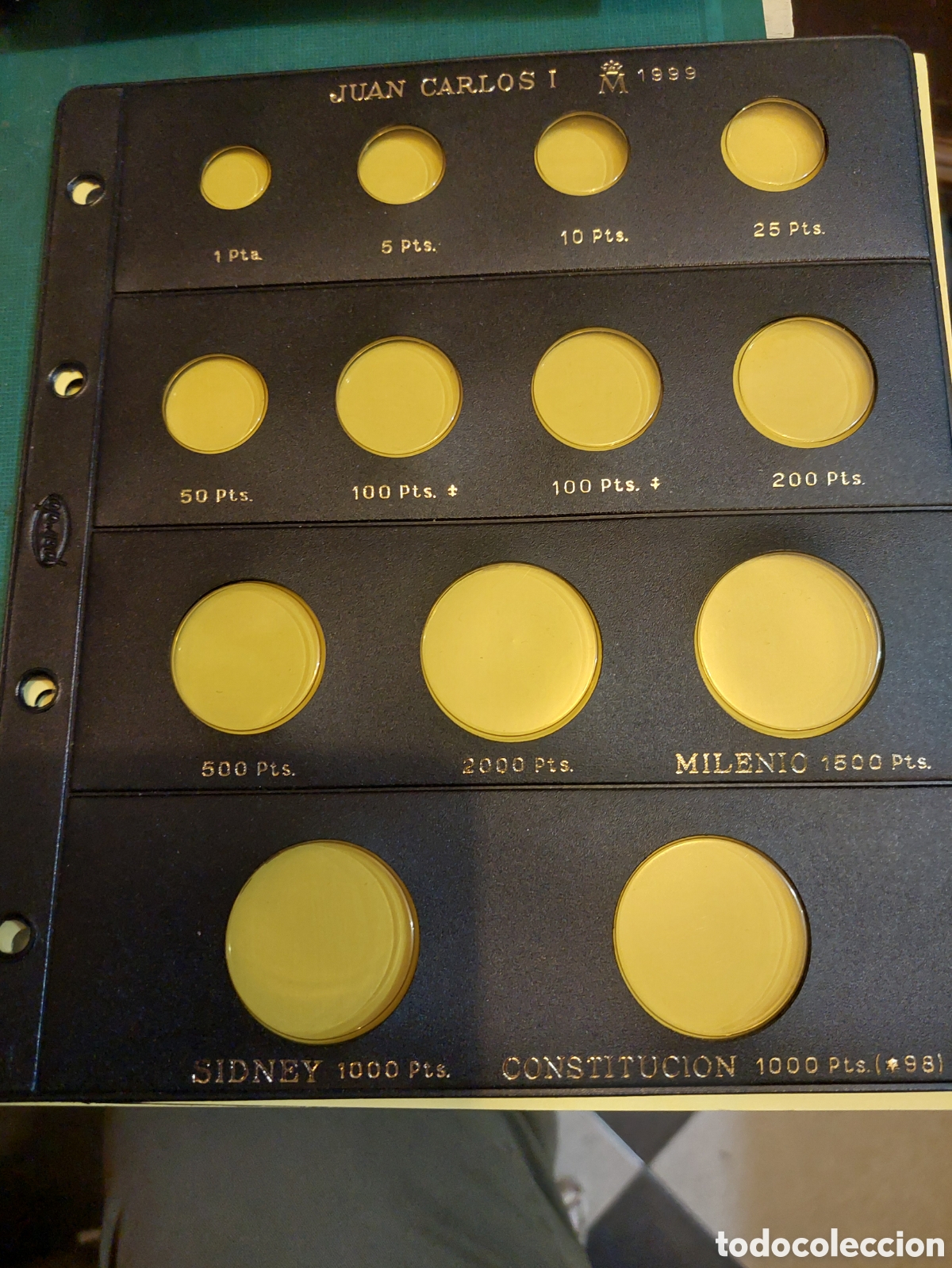 Numismatisches Material: Pardo 74 para colocar monedas Juan Carlos I 2000 Ver mis lotes solicita faltas hojas amarilla hoja