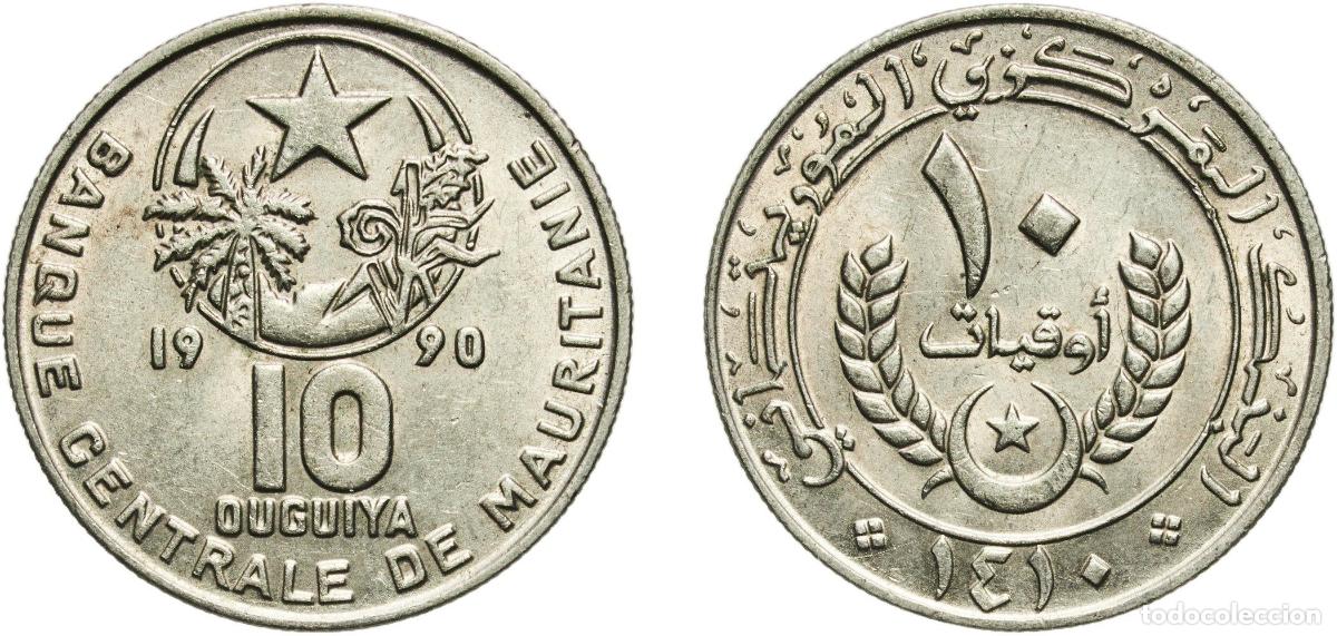 Material numism&aacute;tico: Mauritania Islamic Republic AH1410 (1990) 10 Ouguiya Copper-nickel Kremnica Mint 6.06g UNC KM 4 Sc