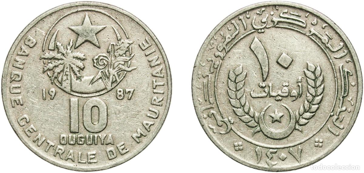 Material numism&aacute;tico: Mauritania Islamic Republic AH1407 (1987) 10 Ouguiya Copper-nickel Kremnica Mint 5.82g XF KM 4 Sch