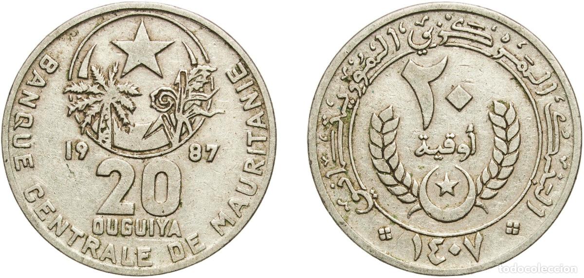 Material numism&aacute;tico: Mauritania Islamic Republic AH1407 (1987) 20 Ouguiya Copper-nickel Kremnica Mint 7.84g XF KM 5 Sch