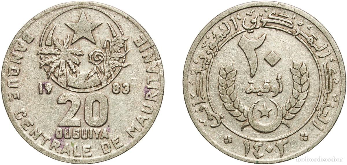 Material numism&aacute;tico: Mauritania Islamic Republic AH1403 (1983) 20 Ouguiya Copper-nickel Kremnica Mint 8.05g XF KM 5 Sch