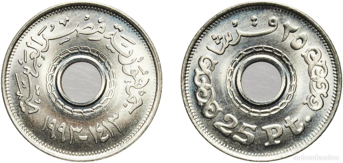 Numismatisches Material: Egypt Arab Republic of Egypt AH1413 (1993) 25 Qirsh / Piastres Copper-nickel Cairo Mint (151760000)