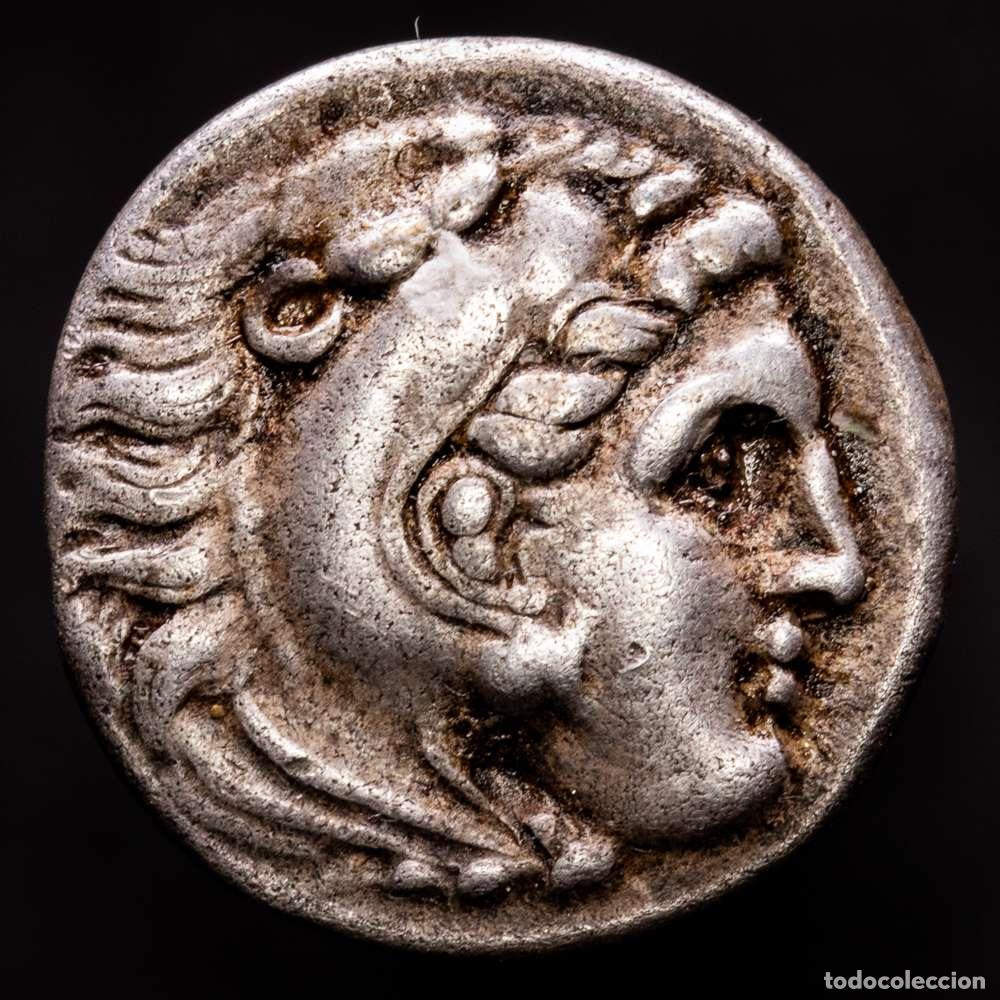 Material numism&aacute;tico: Alejandro III 'el Grande' (336-323 a. C.). Dracma. Lampsakos. Precio 1372. 4,21 g. 17 mm. MBC+.