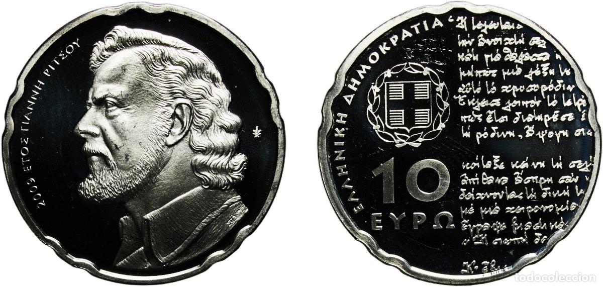 Material numism&aacute;tico: Greece Third Hellenic Republic 2009 10 Euros (Yannis Ritsos) Silver (.925) The National Mint of the