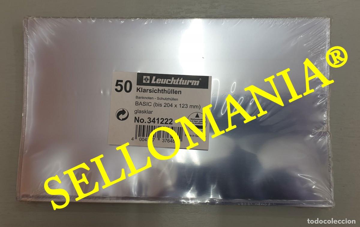 Material numism&aacute;tico: FUNDAS PROTECTORAS LEUCHTTURM PARA BILLETES GRANDES MEDIDA INTERIOR 204 x 123 mm
