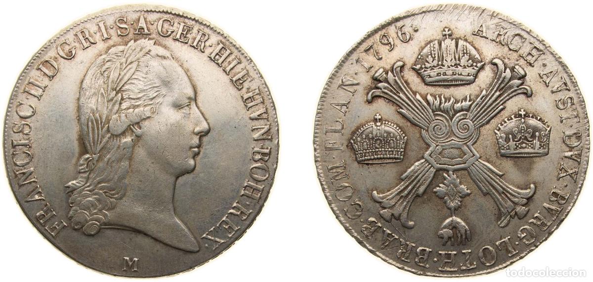 Numismatic Material: Italy Duchy of Milan Italian states 1796 M 1 Couronne - Franz II (Type II) Silver (.873) Milan Mint