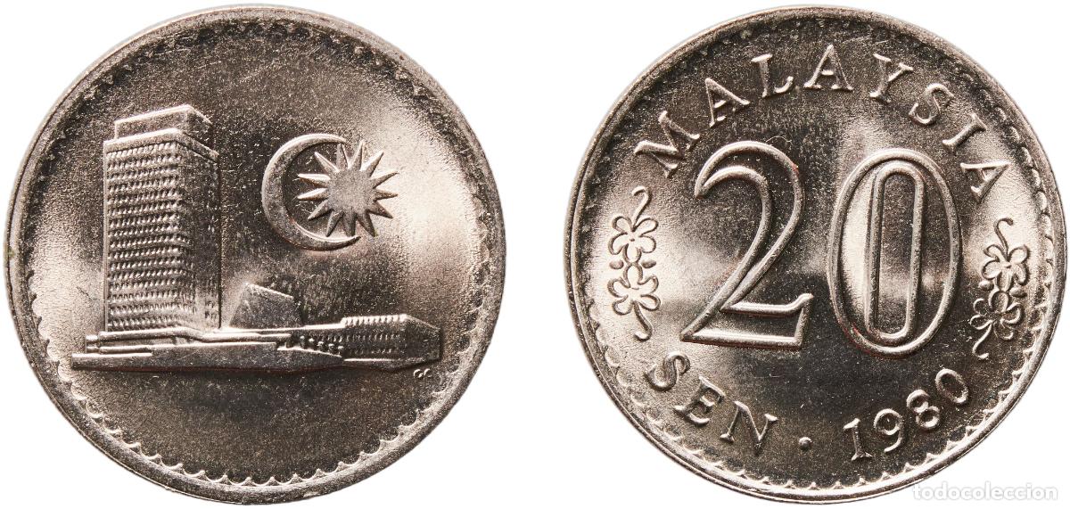 Material numism&aacute;tico: Malaysia Federal elective constitutional monarchy 1980 20 Sen Copper-nickel (75% Copper, 25% Nickel