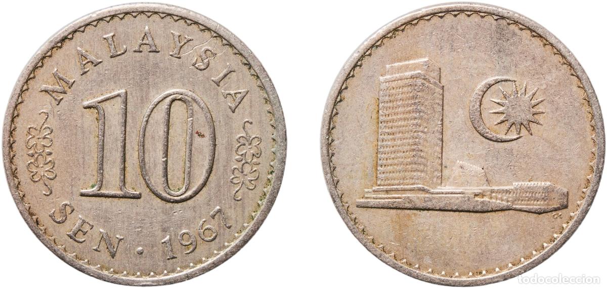 Material numism&aacute;tico: Malaysia Federal elective constitutional monarchy 1967 10 Sen - First Series - Parliament Copper-ni