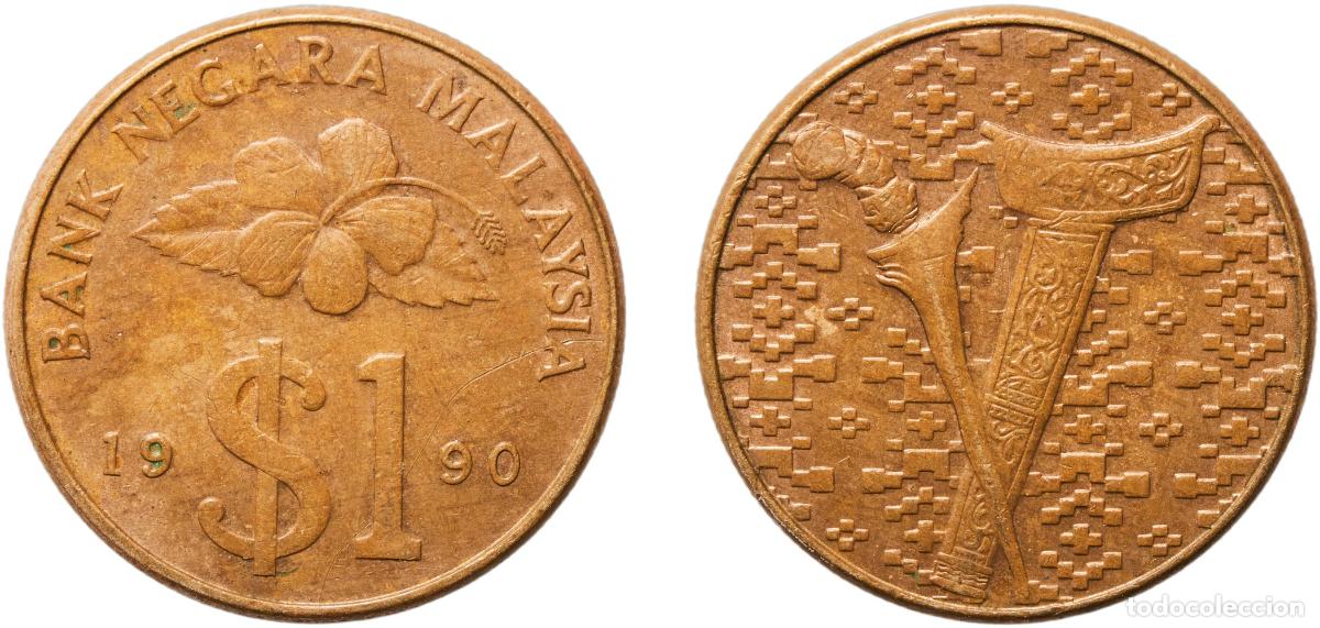 Material numism&aacute;tico: Malaysia Federal elective constitutional monarchy 1990 1 Ringgit - Agong IX (Type 1 denomination) T
