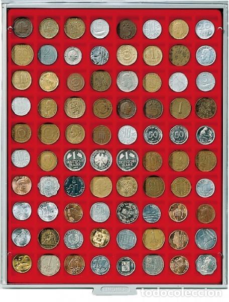 Material numism&aacute;tico: Bandeja monedas; para 35 monedas de 2 &euro;uros en c&aacute;psulas. - Foto 2
