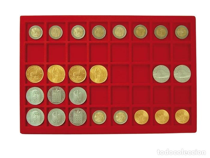 Material numism&aacute;tico: Bandeja monedas; para 35 monedas de 2 &euro;uros en c&aacute;psulas. - Foto 13