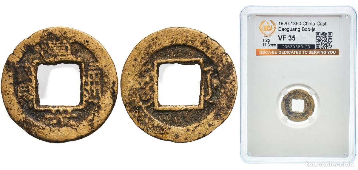 Material numism&aacute;tico: China Chinese Empire ND (1820-1850) 1 Cash - Daoguang (Tongbao; Boo-je) Brass Zhejiang Mint 1.2g GB
