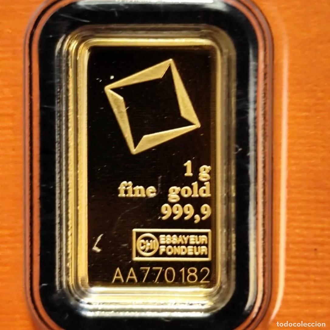Material numism&aacute;tico: LINGOTE DE 1 GRAMO DE ORO 999.9 MACIZO Y PURO 24.KTS PRECINTADO. PARA INVERSION