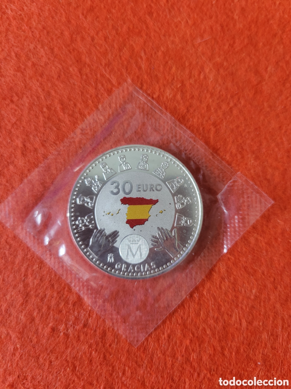 Numismatic Material: MONEDA DE PLATA DE 30 &euro; 2020 EN AGRADECIMIENTO A PROFESIONALES EN EL COVID_19