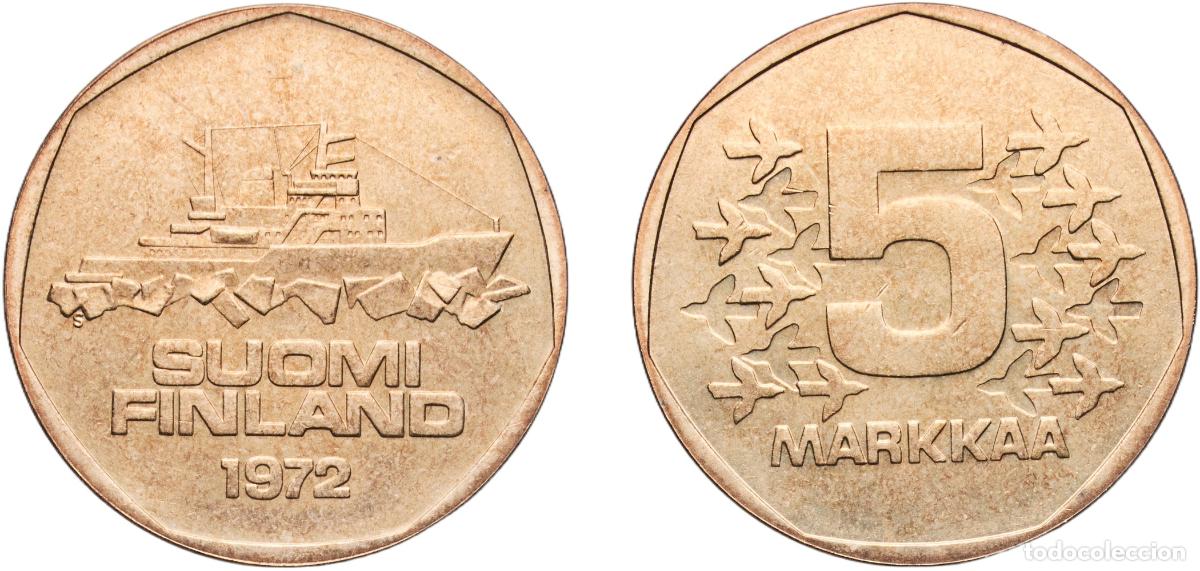 Material numism&aacute;tico: Finland Republic 1972 5 Markkaa Aluminium bronze (93% Copper, 5% Aluminium, 2% Nickel) Mint of Finl