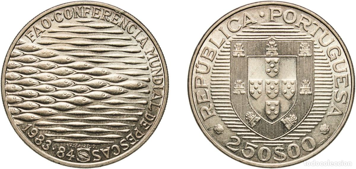 Numismatisches Material: Portugal Third Republic 1984 INCM 250 Escudos (FAO - World Fisheries Conference) Copper-nickel Lisb