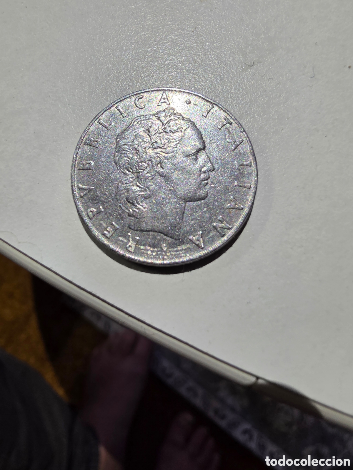 Material numism&aacute;tico: Moeda de L.50 1955 com erros de cunhagem - Foto 2