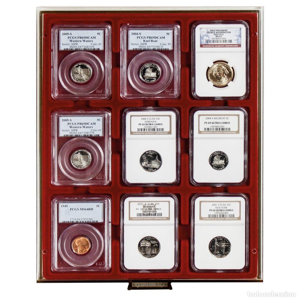 Material numism&aacute;tico: Bandeja 35 Divisiones, para 2 &euro;uros en c&aacute;psulas. - Foto 14