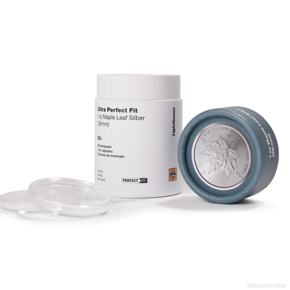 Material numism&aacute;tico: C&aacute;psulas para monedas PERFECT FIT di&aacute;metro 39mm. para 1 ONZA PLATA MAPLE LEAF