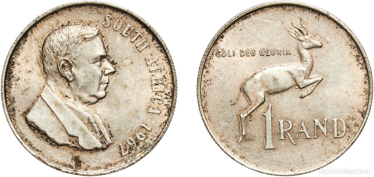 Mat&eacute;riel numismatique: South Africa Republic 1967 1 Rand (Dr. H.F Verwoerd; English Legend - SOUTH AFRICA) Silver (.800) (