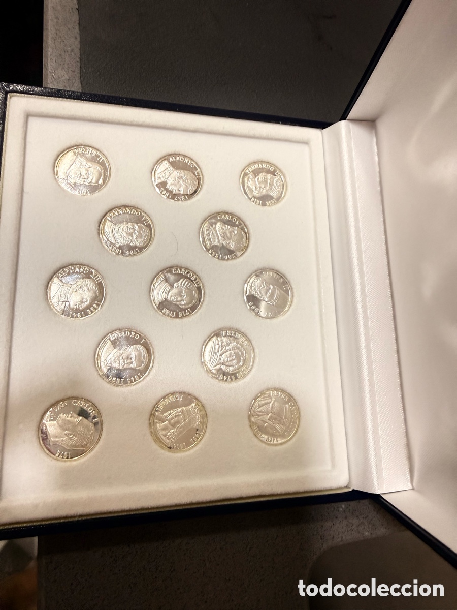 Material numism&aacute;tico: Colecci&oacute;n monedas plata Reyes Espa&ntilde;a - Foto 2